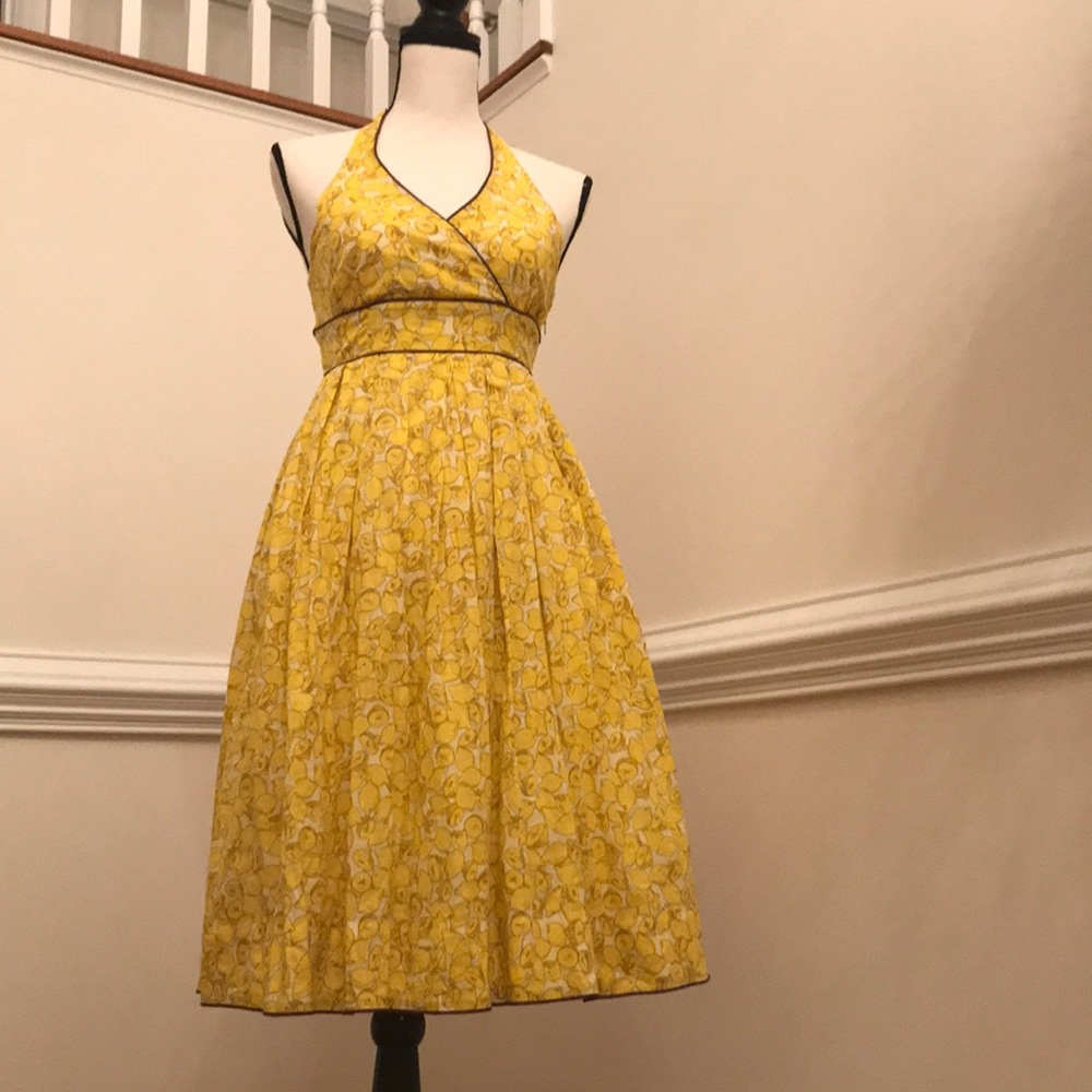 NWT ANTHROPOLOGIE lemon dress